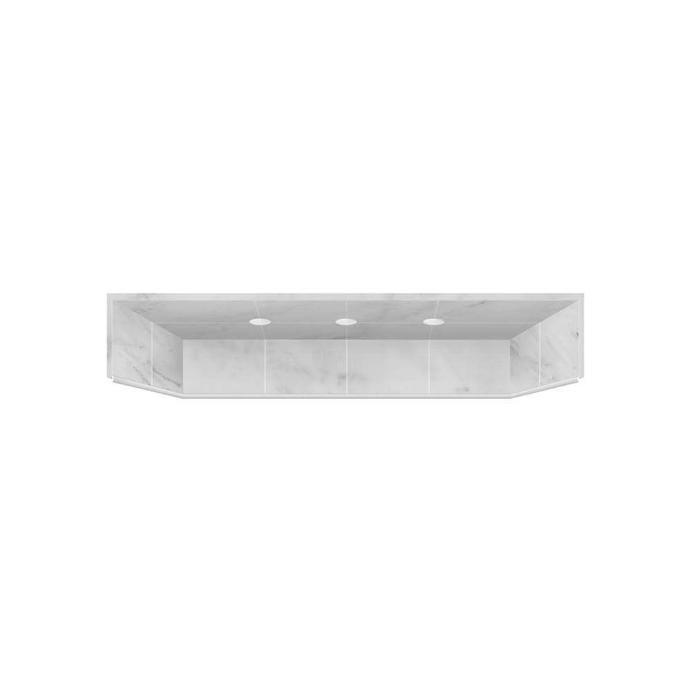 Transolid 30'' x 60'' Solid Surface Shower Dome in White Carrara