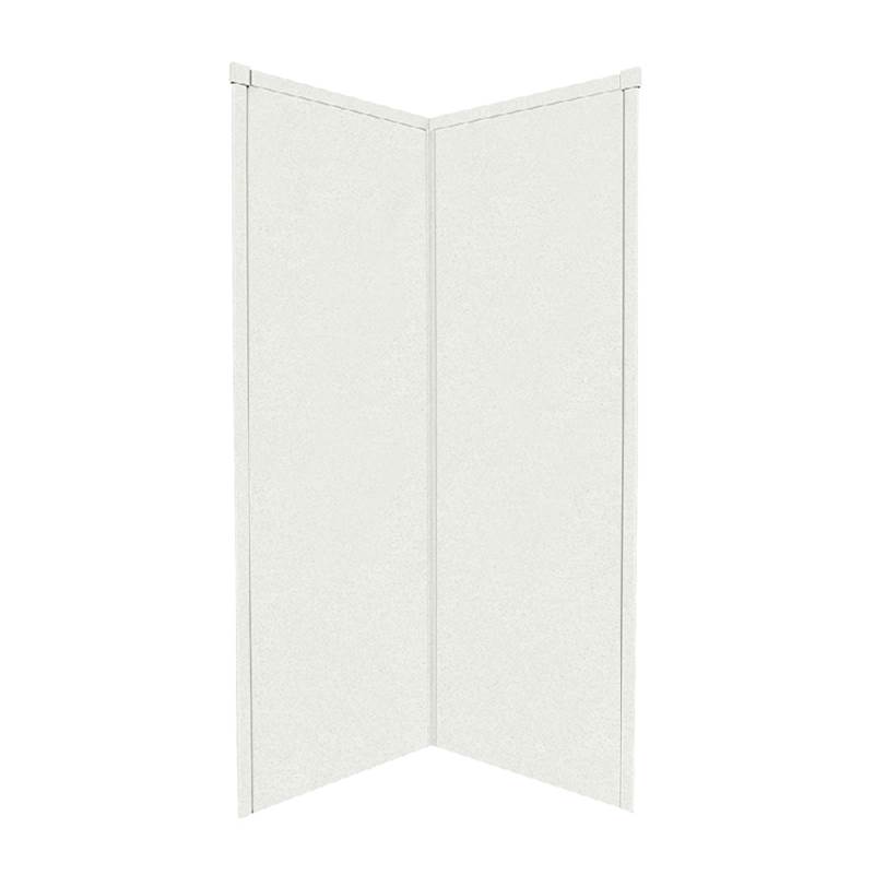 Transolid 36'' x 36'' x 96'' Decor Corner Shower Wall Kit in Matrix White