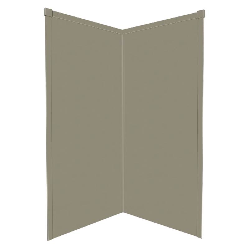 Transolid 42'' x 42'' x 72'' Decor Corner Shower Wall Kit in Peppered Sage