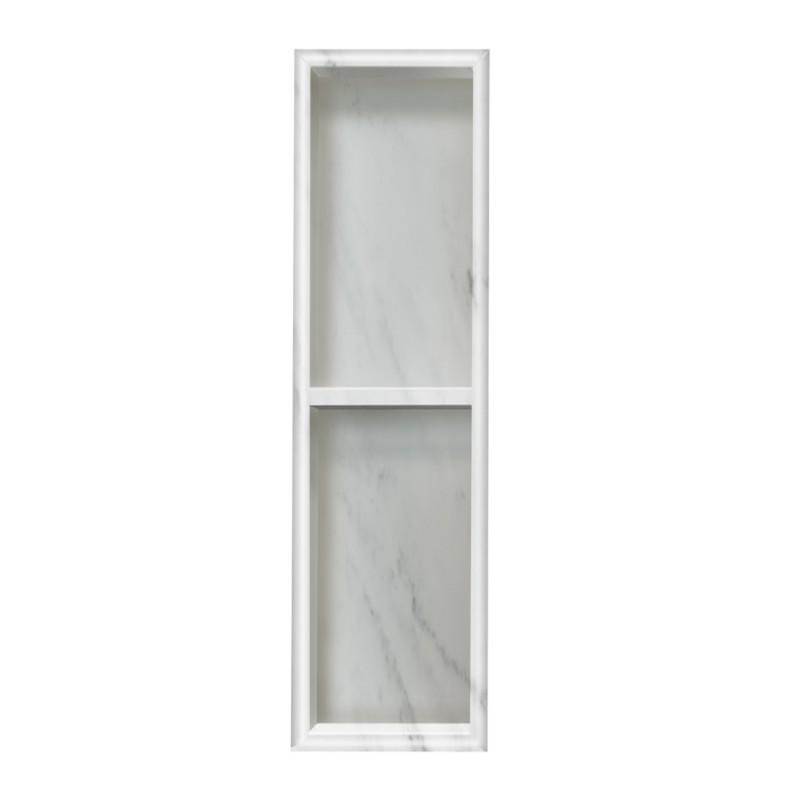 Transolid Shower Wall Shelf in White Carrara