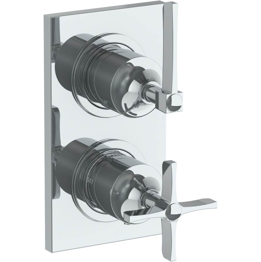 Watermark Wall Mounted Thermostatic Shower Trim with built-in control, 3 1/2'' x 6 1/4''.