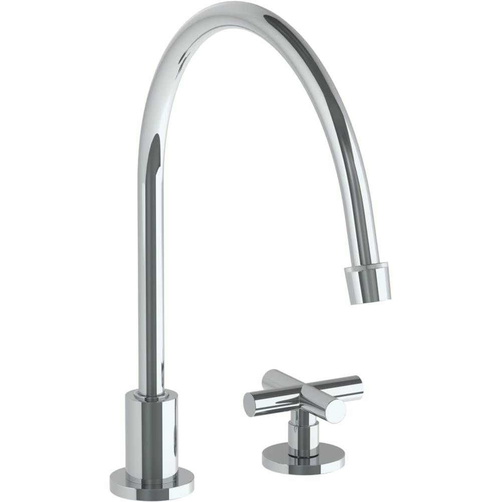 Watermark Deck Mounted 2 Hole Extended Gooseneck Kitchen Faucet