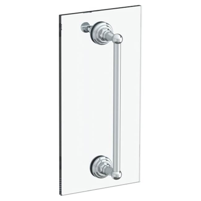 Watermark Rochester 18'' shower door pull with knob/ glass mount towel bar with hook