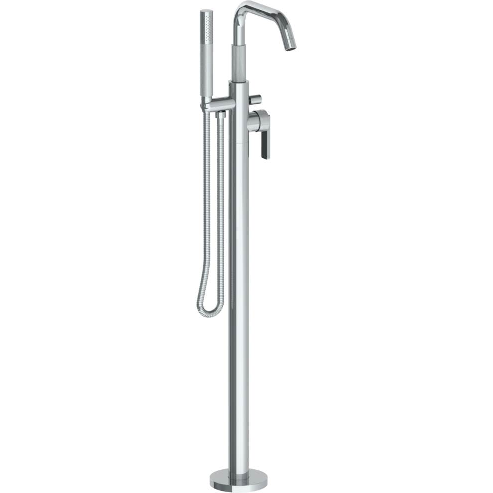 Watermark Single Hole Floor Standing Square Bath set with Hand Shower