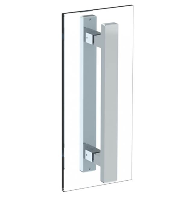 Watermark Rectangular 12” double shower door pull/glass mount towel bar